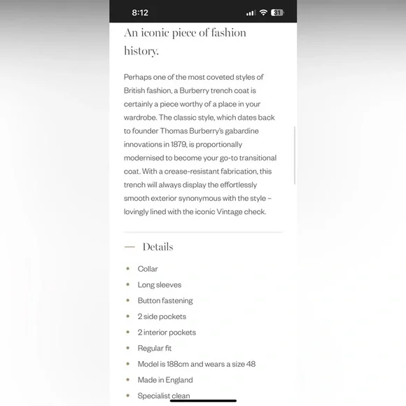 Burberry Kensington Tan Heritage Trench Coat with removable liner - Picture 7 of 15